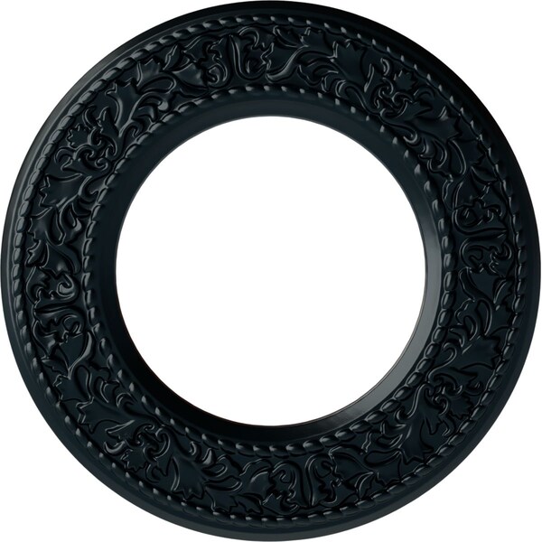 Ekena Millwork Blackthorn Ceiling Medallion (Fits Canopies up to 7 1/2"), 13 3/8"OD x 7 1/2"ID x 3/4"P, Night Shade CM13BLNSF - main